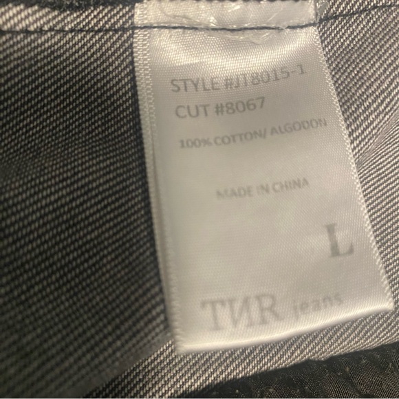 TNR In LA Women’s Jean Jacket Black Large Denim Button Up Long Sleeve - Picture 3 of 6